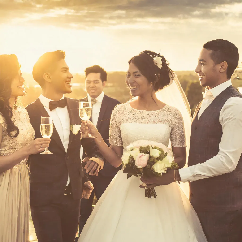Let guests take pictures at reception to save on wedding photography